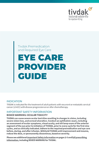 Image sample from the front page of the Eye Care Provider Guide
